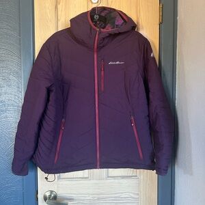 Eddie Bauer Women's Reversible Purple Down Jacket